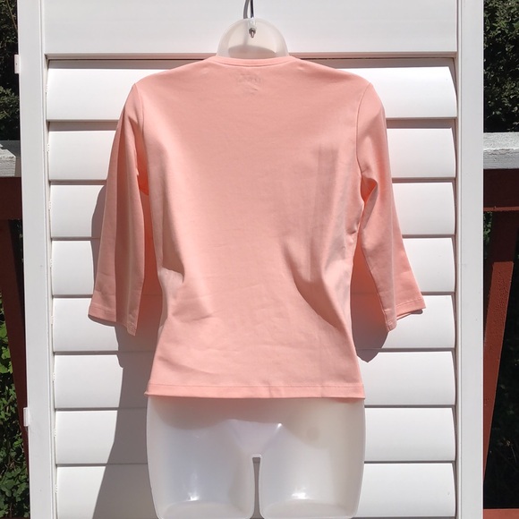 LL BEAN NWT 3/4 sleeve v-neck TOP - Picture 8 of 9